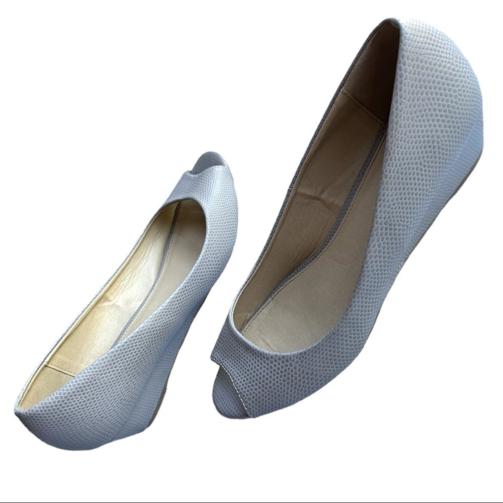 CL By Laundry‎ Women’s Casual Wedge Open Toe Cream Tan Shoes Size 10